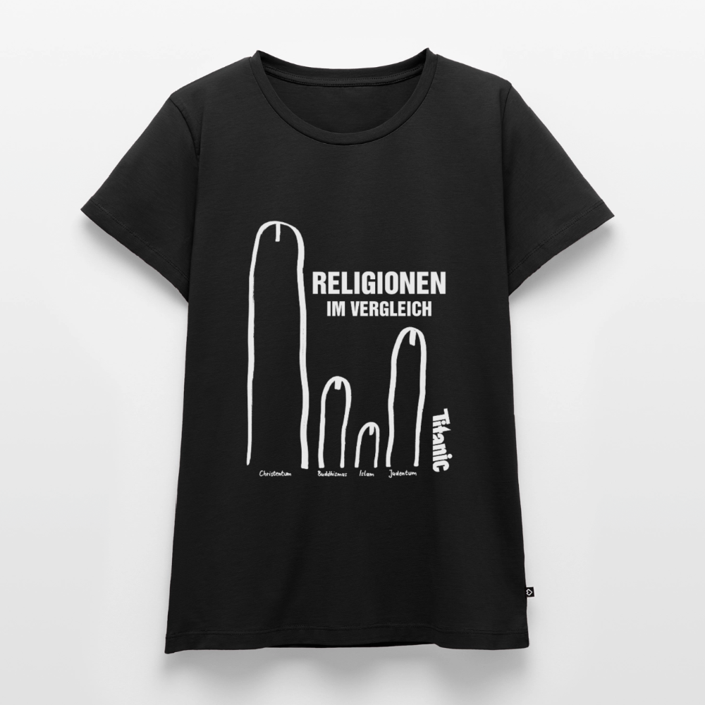 T-Shirt "Religionen im Vergleich" - Frauen - Schwarz