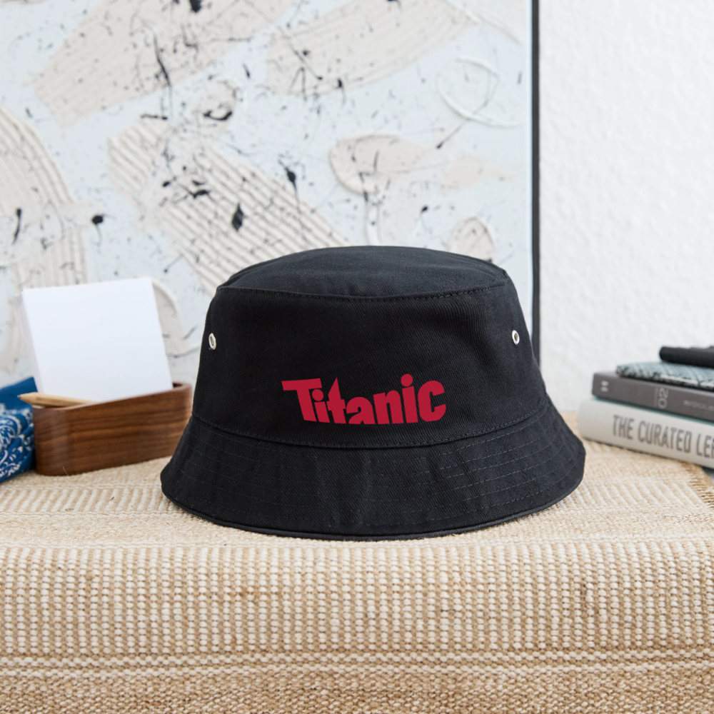 Bucket Hat: TITANIC-Logo - Schwarz
