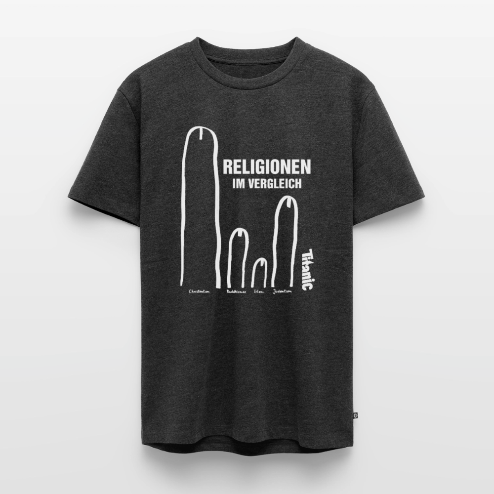 Männer T-Shirt "Religionen im Vergleich" - Anthrazit meliert