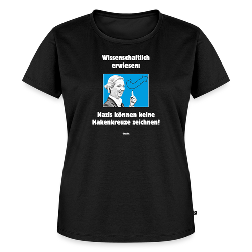 Frauen T-Shirt: Nazis können keine Hakenkreuze zeichnen! - Schwarz