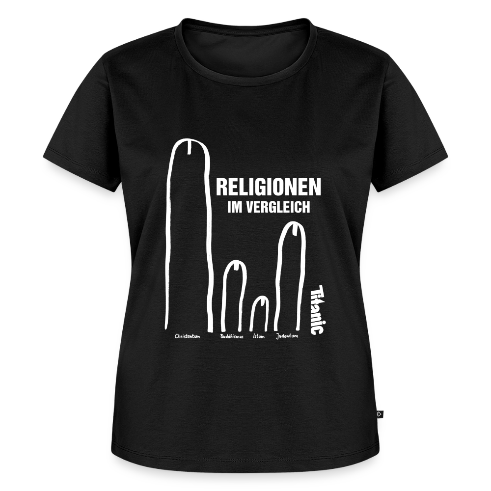 T-Shirt "Religionen im Vergleich" - Frauen - Schwarz