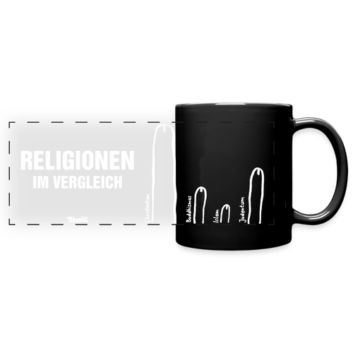 Tasse "Religionen im Vergleich" - Schwarz