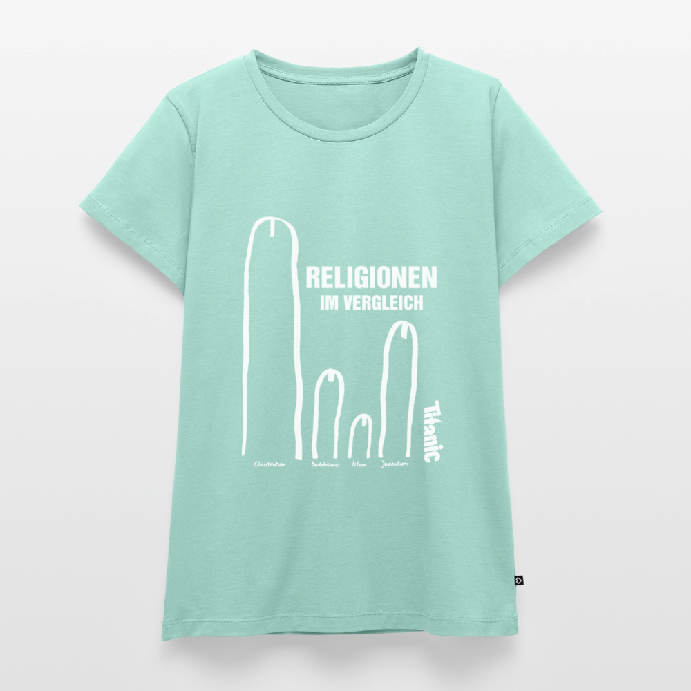 T-Shirt "Religionen im Vergleich" - Frauen - Mint 