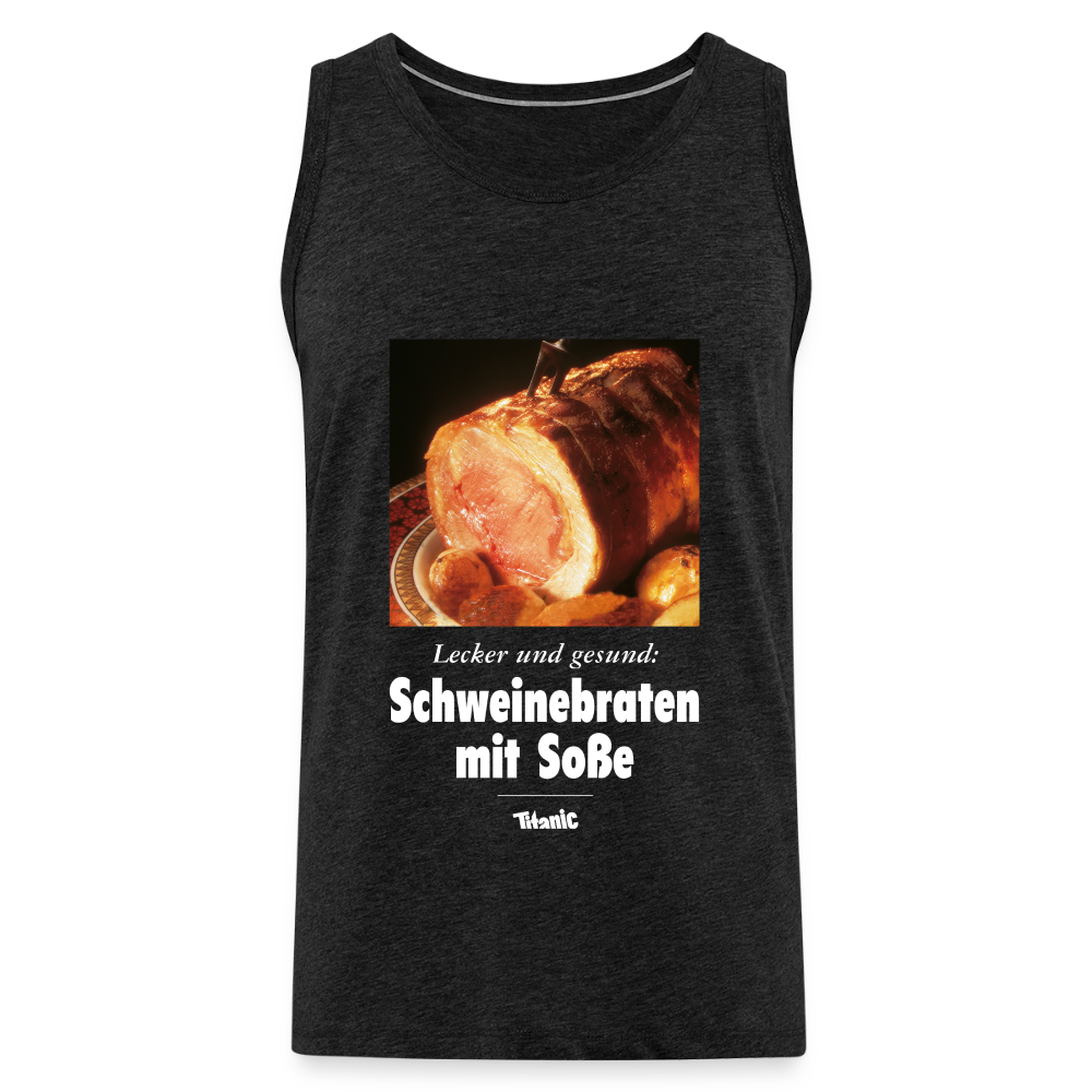 Männer Tank Top Schweinebraten mit Soße - Anthrazit