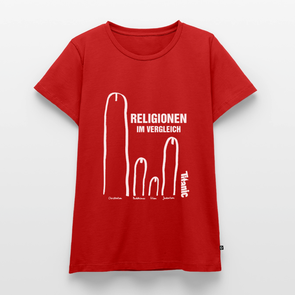 T-Shirt "Religionen im Vergleich" - Frauen - Rot