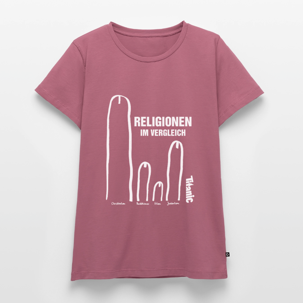 T-Shirt "Religionen im Vergleich" - Frauen - Mauve