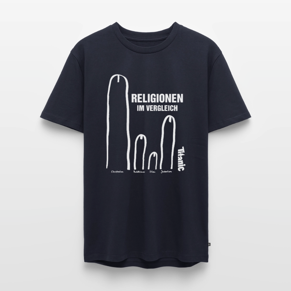 Männer T-Shirt "Religionen im Vergleich" - Navy