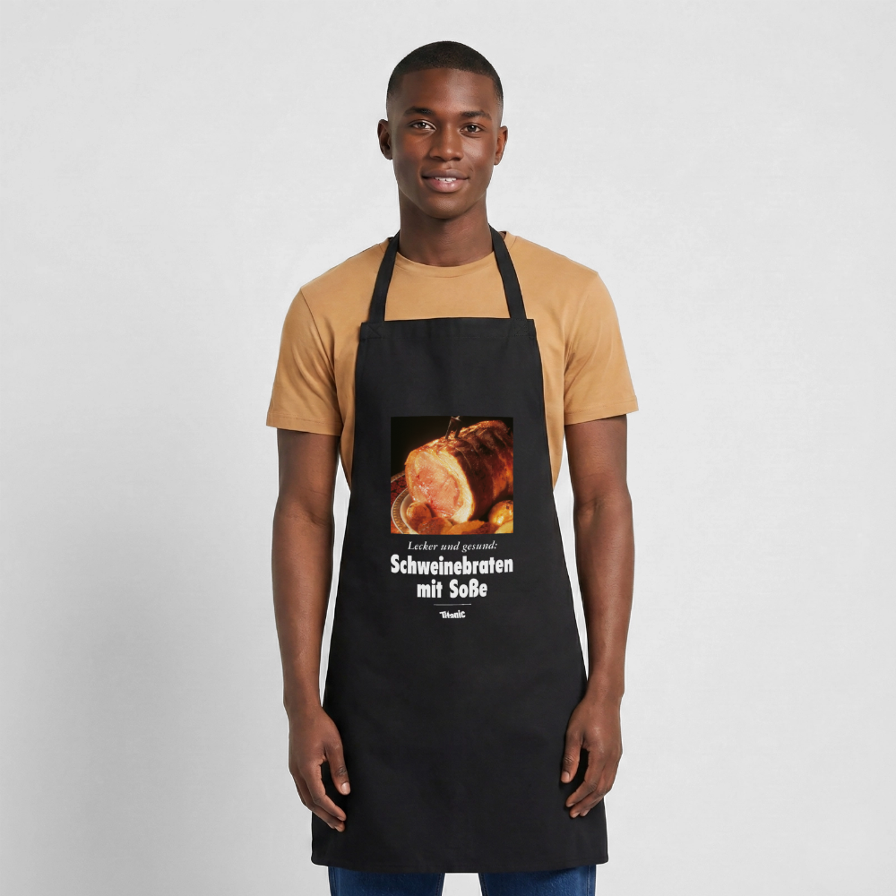 Kochschürze - Schweinebraten mit Soße - Schwarz