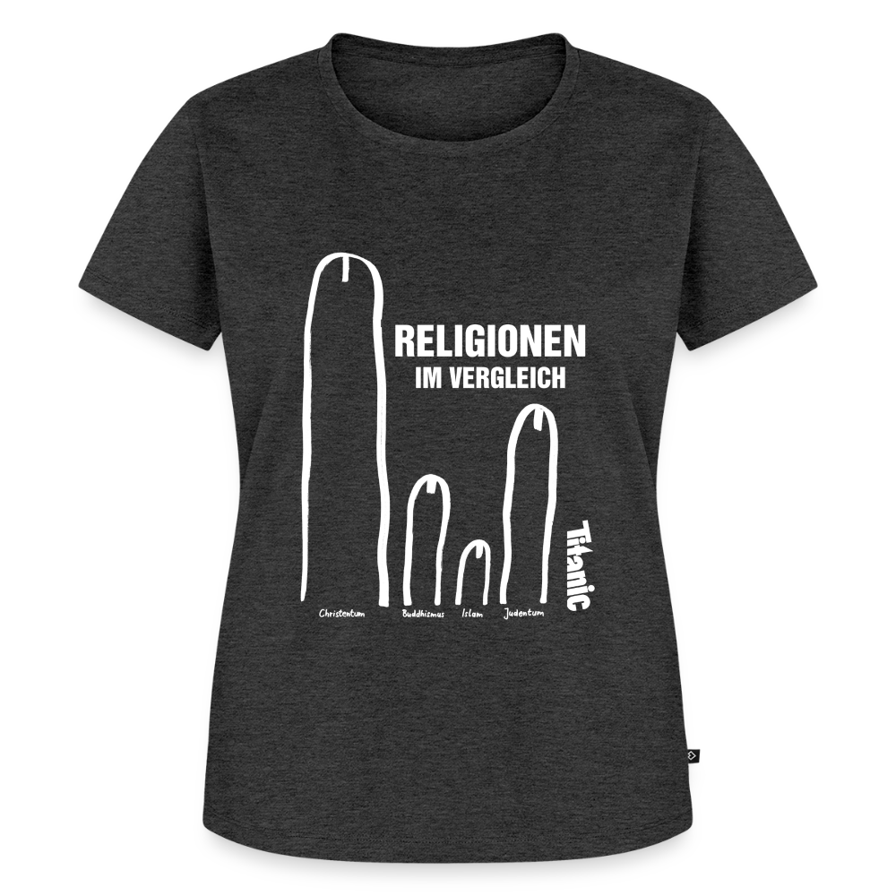 T-Shirt "Religionen im Vergleich" - Frauen - Anthrazit meliert