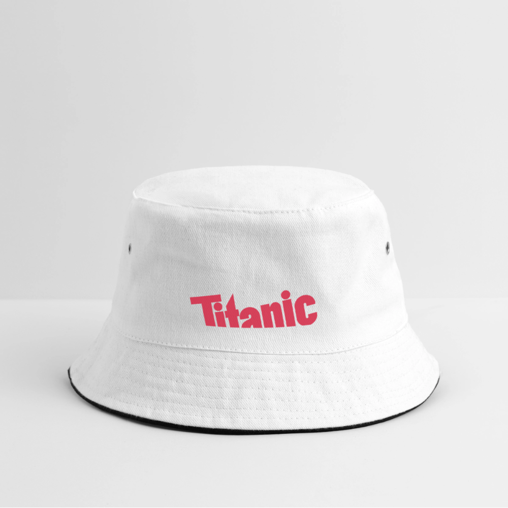 Bucket Hat: TITANIC-Logo - Weiß/Navy