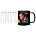 Friedrich-Merz-Disziplinierungs-Tasse "Wurm!" - Schwarz