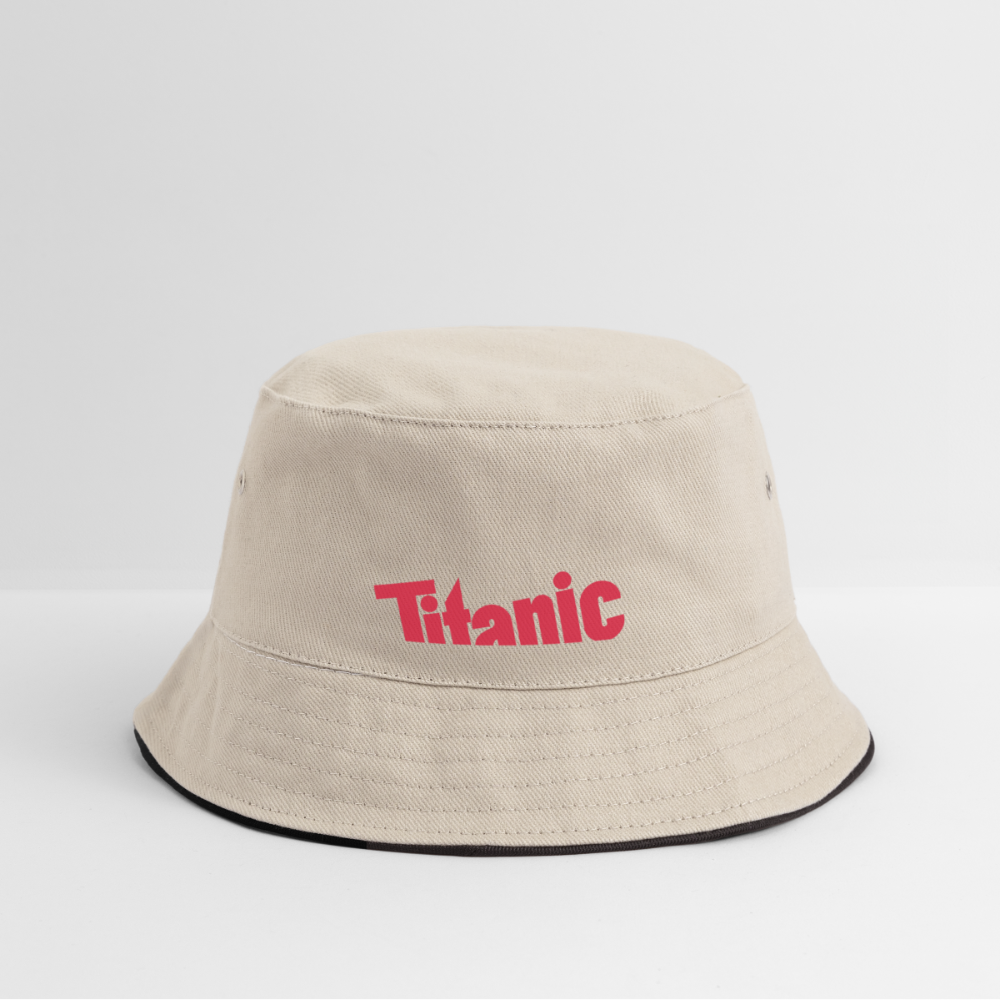 Bucket Hat: TITANIC-Logo - Natur/Navy