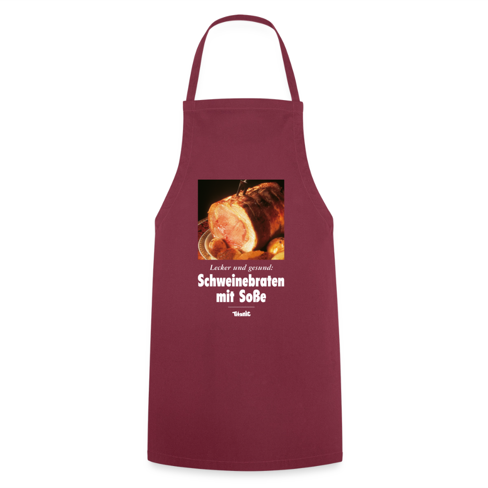 Kochschürze "Schweinebraten" - Bordeaux