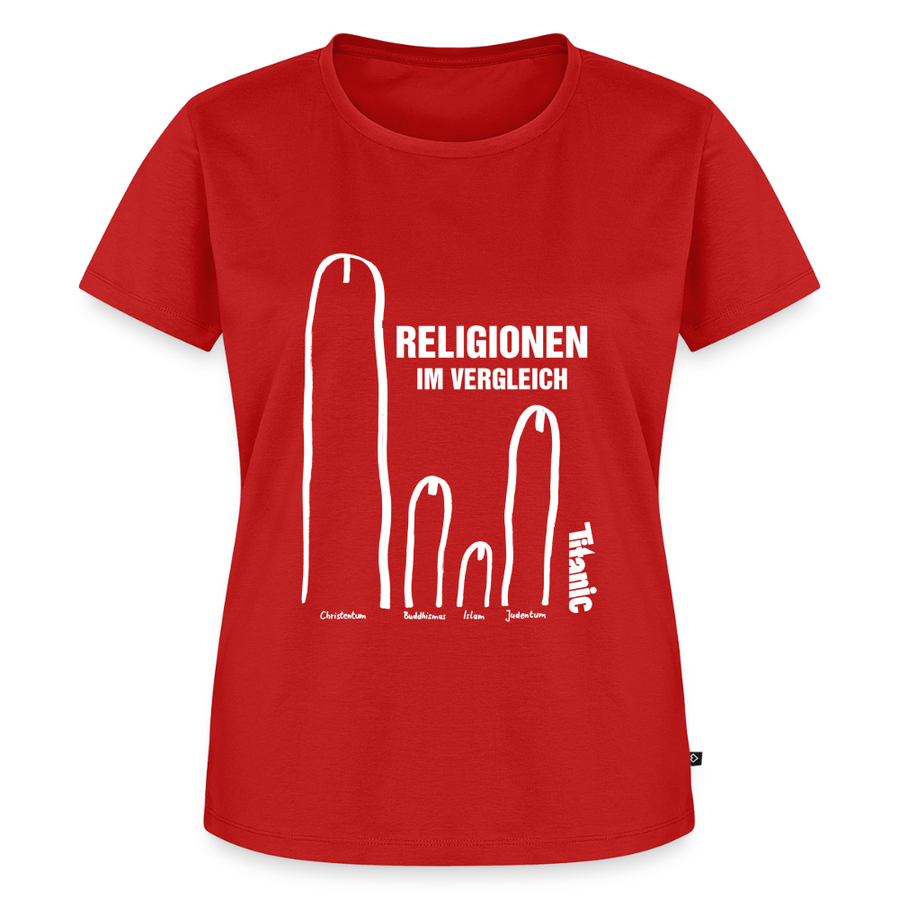 T-Shirt "Religionen im Vergleich" - Frauen - Rot