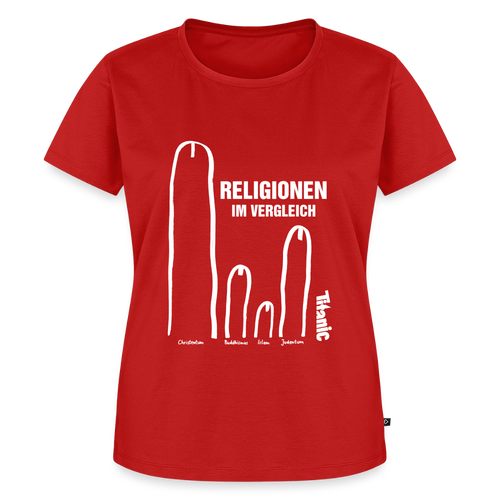T-Shirt "Religionen im Vergleich" - Frauen - Rot