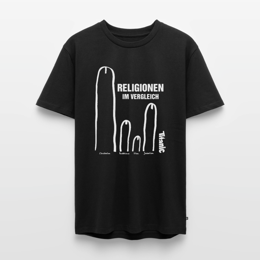 Männer T-Shirt "Religionen im Vergleich" - Schwarz