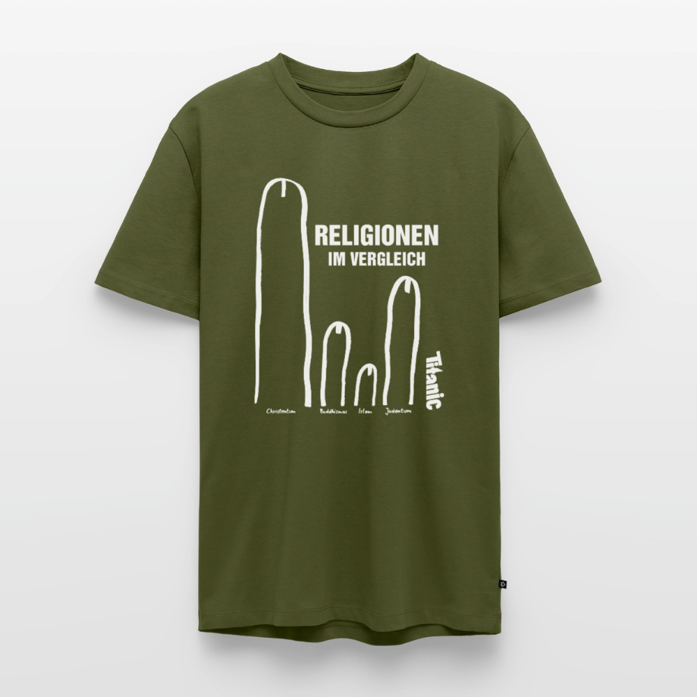 Männer T-Shirt "Religionen im Vergleich" - Khaki