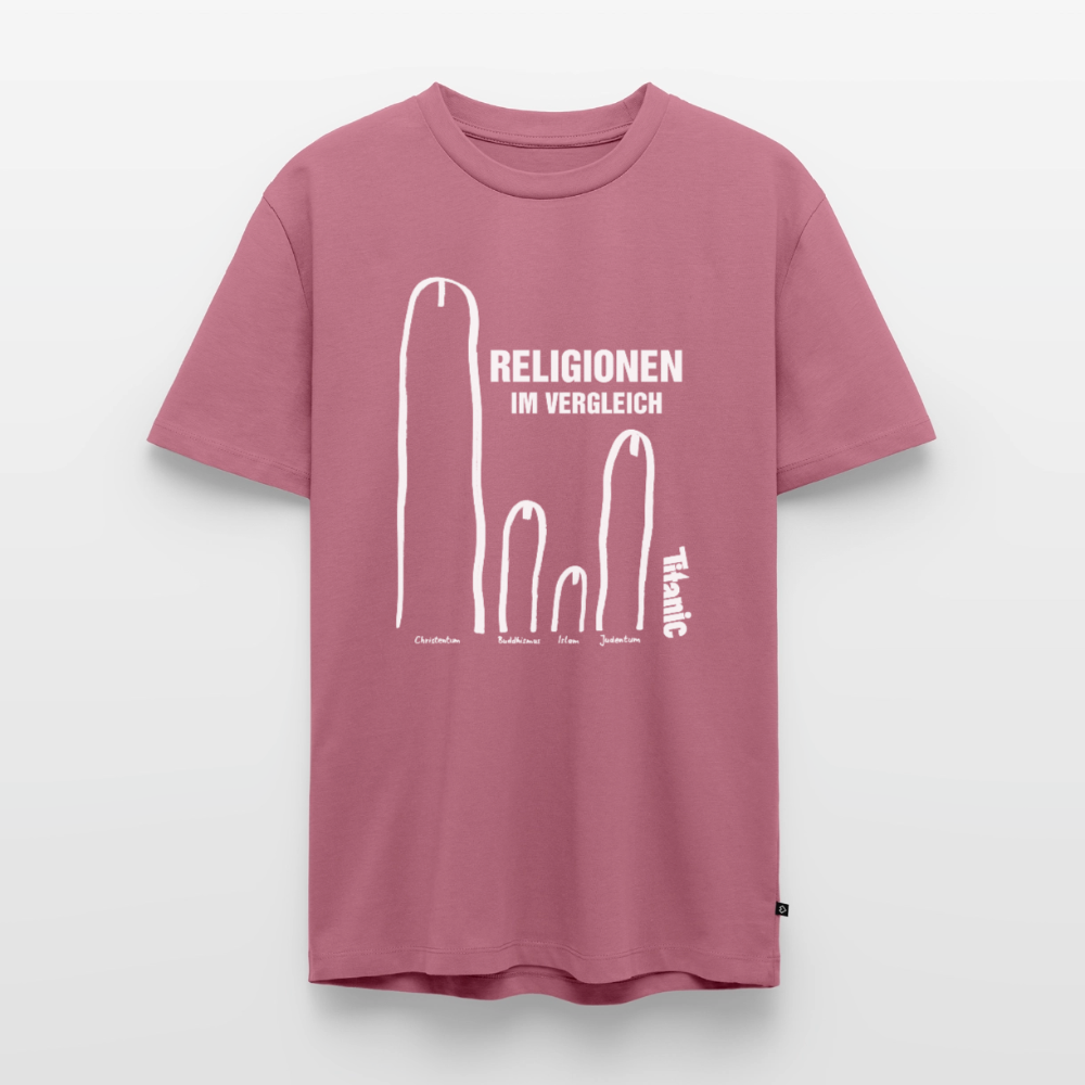 Männer T-Shirt "Religionen im Vergleich" - Mauve