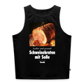 Cropped Frauen Organic Tank Top "Schweinebraten mit Soße" - Schwarz