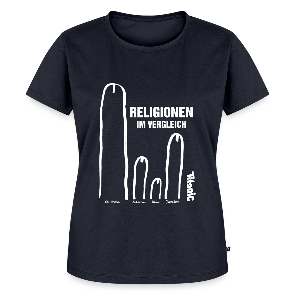 T-Shirt "Religionen im Vergleich" - Frauen - Navy