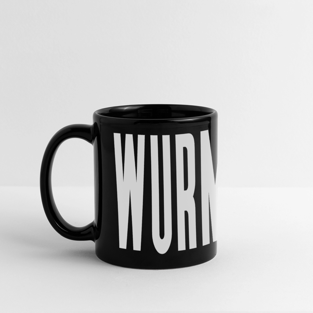 Friedrich-Merz-Disziplinierungs-Tasse "Wurm!" - Schwarz