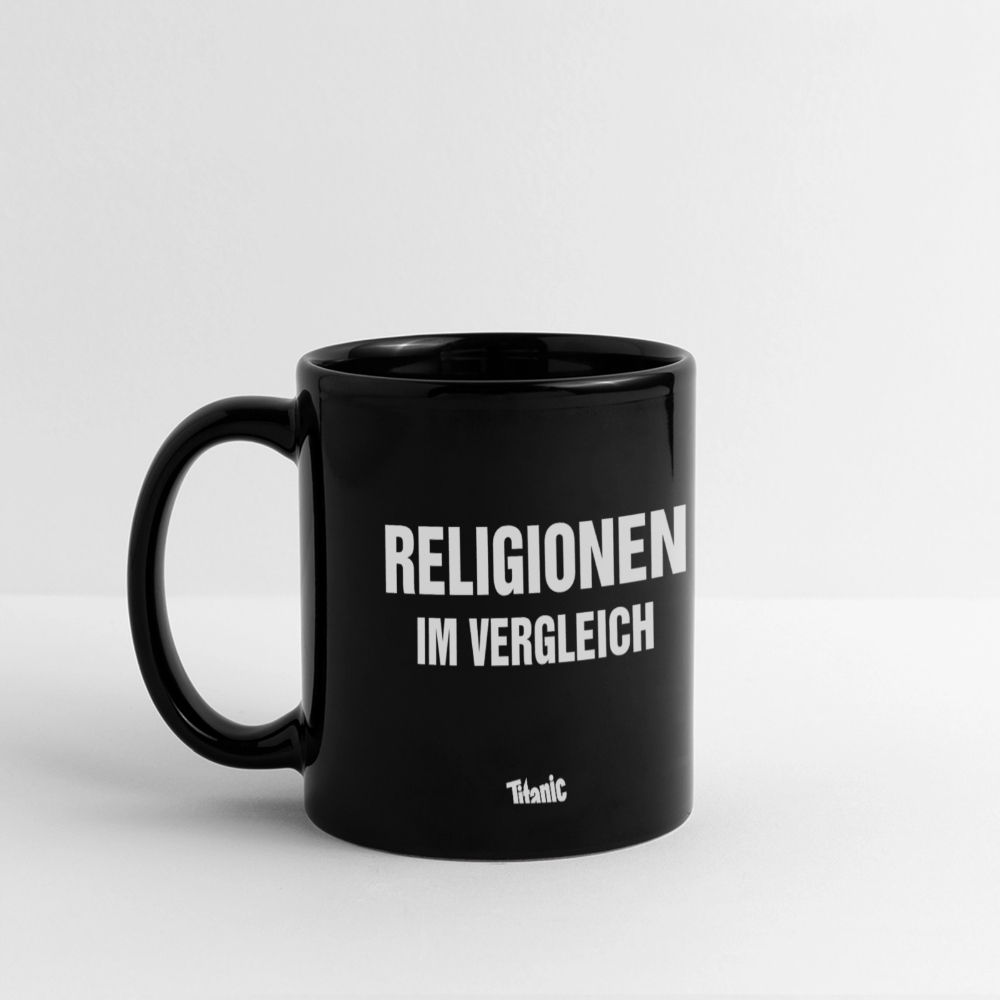 Tasse "Religionen im Vergleich" - Schwarz
