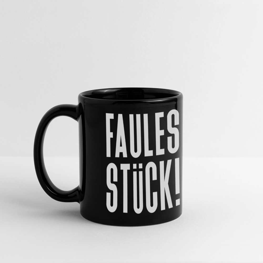 Friedrich-Merz-Disziplinierungs-Tasse "Faules Stück" - Schwarz