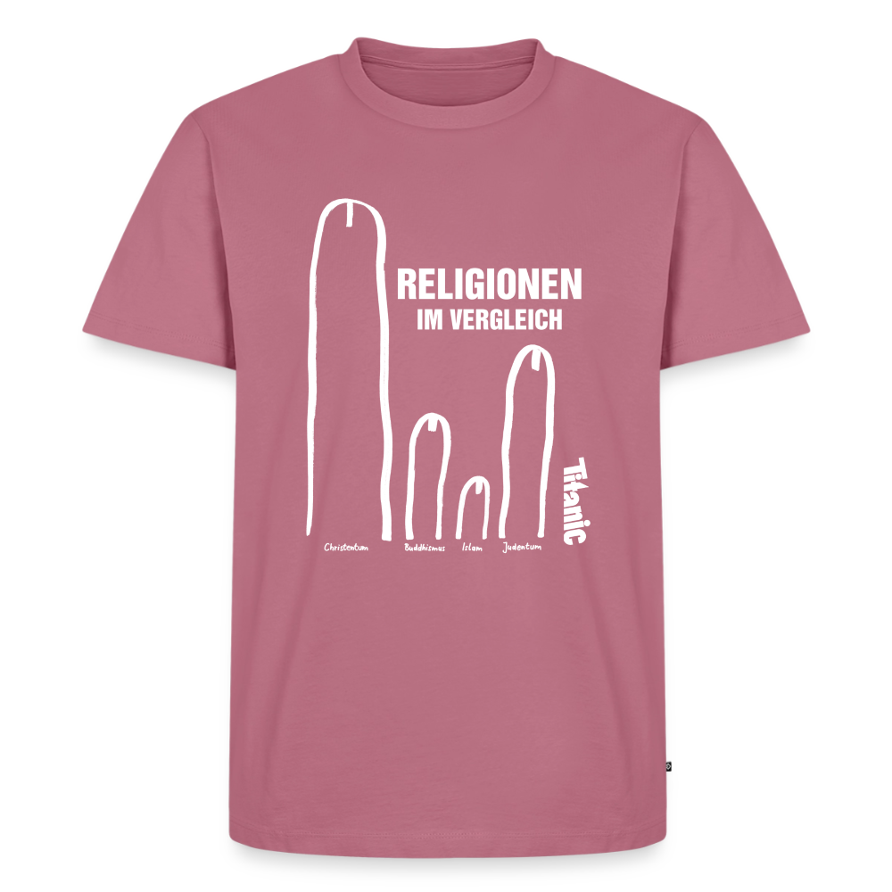 Männer T-Shirt "Religionen im Vergleich" - Mauve