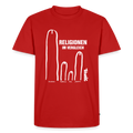Männer T-Shirt "Religionen im Vergleich" - Rot