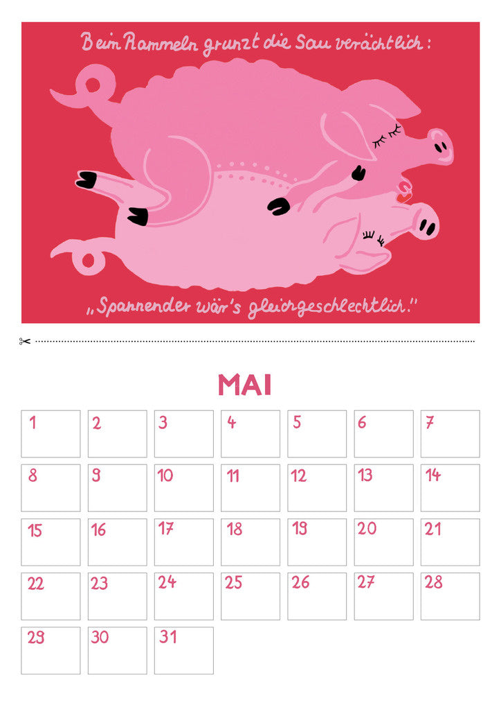 Kalender: Feministische Tiergedichte