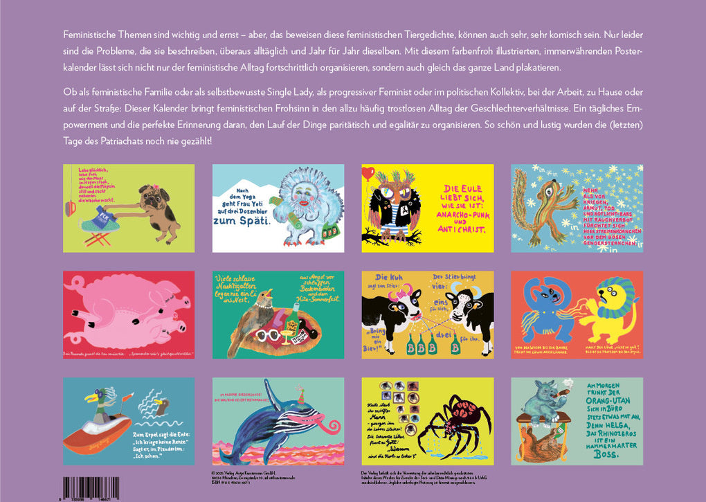 Kalender: Feministische Tiergedichte