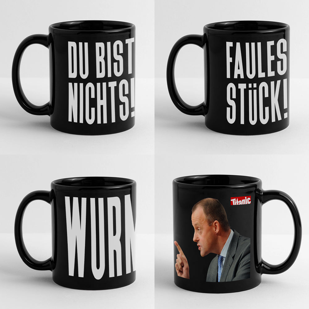 Friedrich-Merz-Diziplinierungs-Tassen-Komplettset