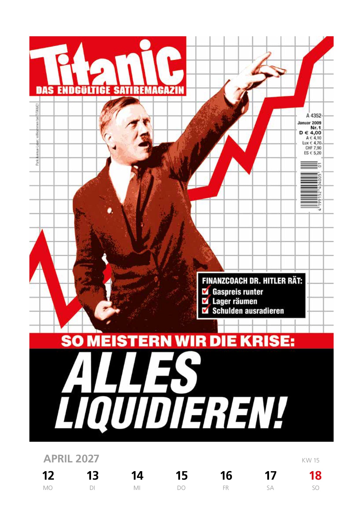 Der endgültige Wochenkalender 2027