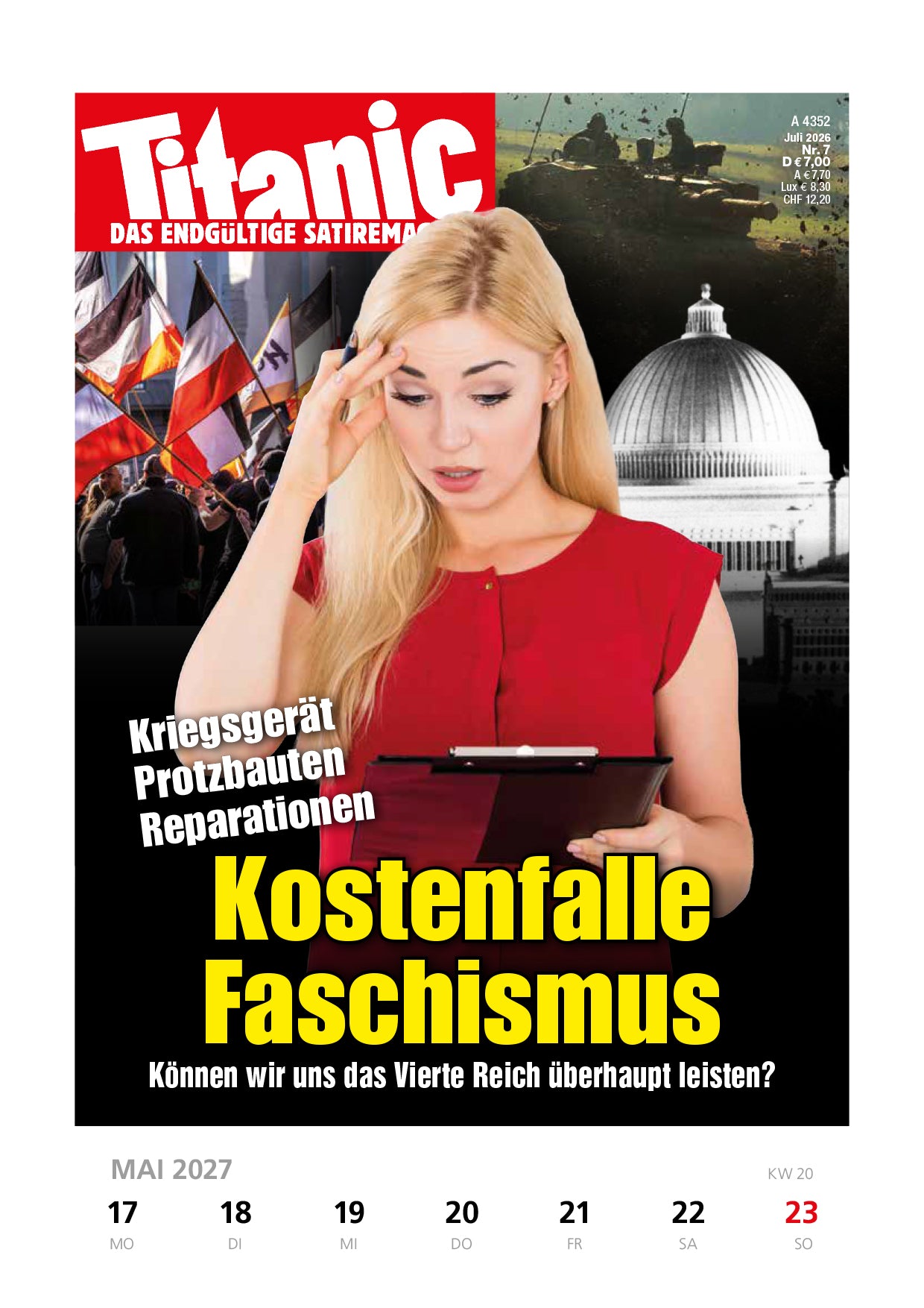 Der endgültige Wochenkalender 2027
