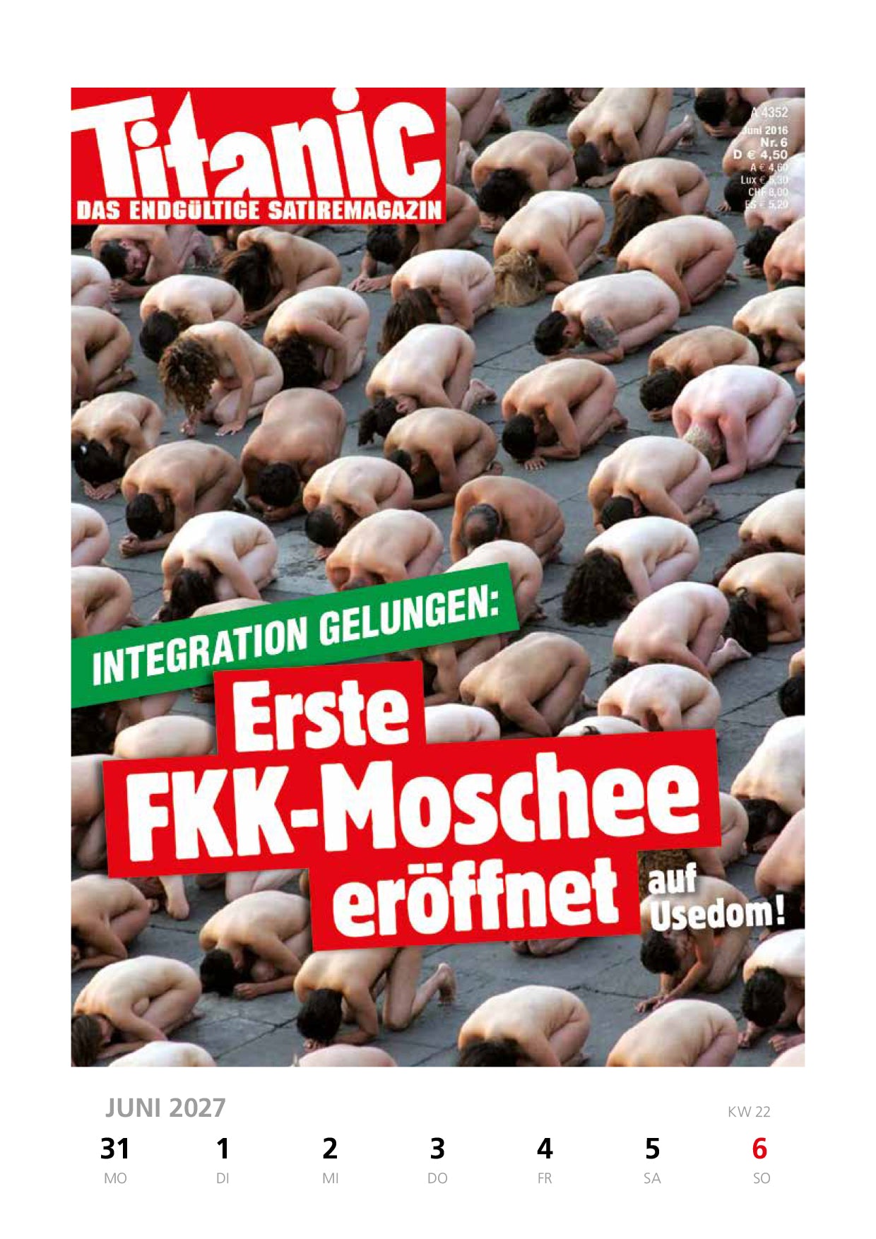 Der endgültige Wochenkalender 2027