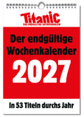 Der endgültige Wochenkalender 2027