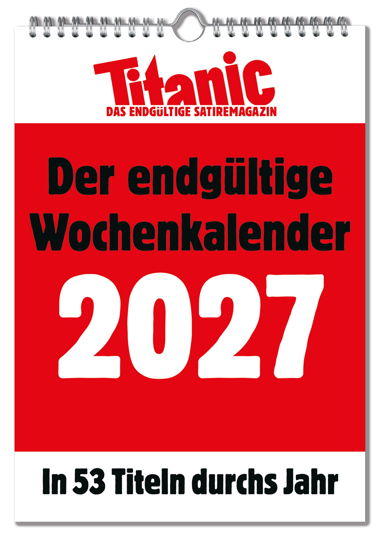 Der endgültige Wochenkalender 2027