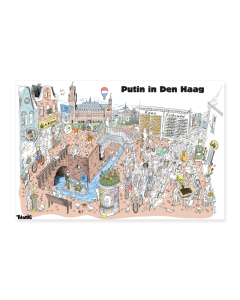 Plakat: Putin in den Haag (60x40 cm)
